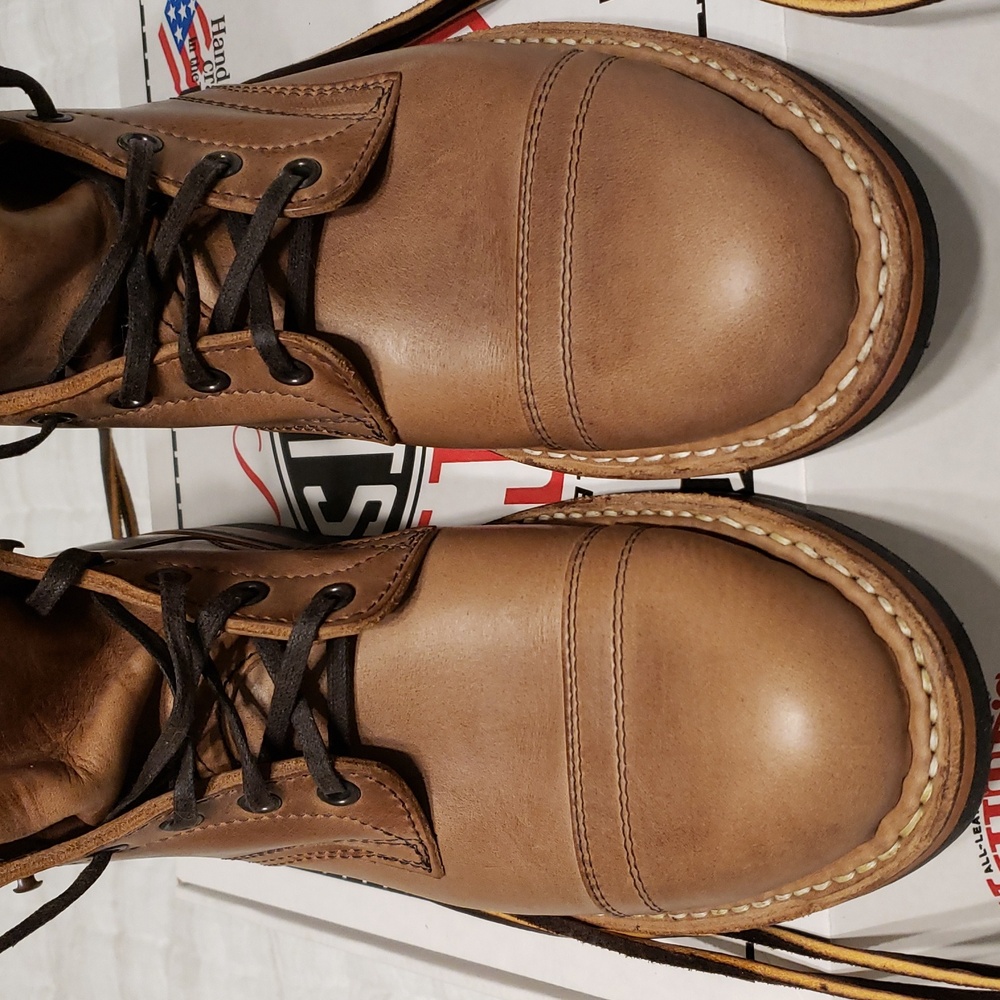 New In Box Brown Mens 8.5D White's Boots - Picture 11 of 12